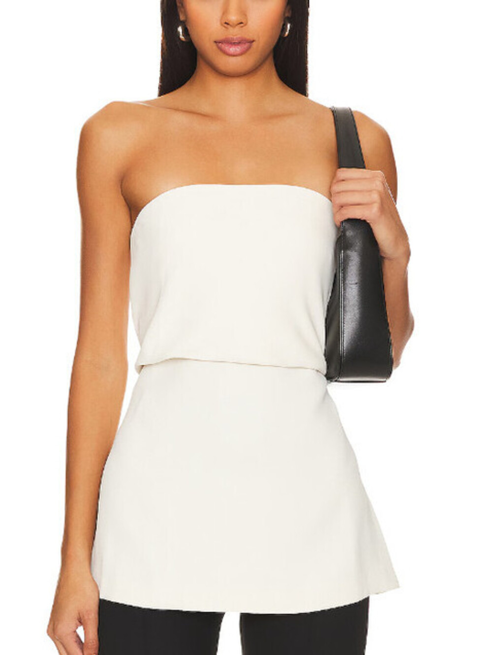 Rue Sophie 'Coeur' White Crepe Strapless Top Size S NWT  $128MSRP